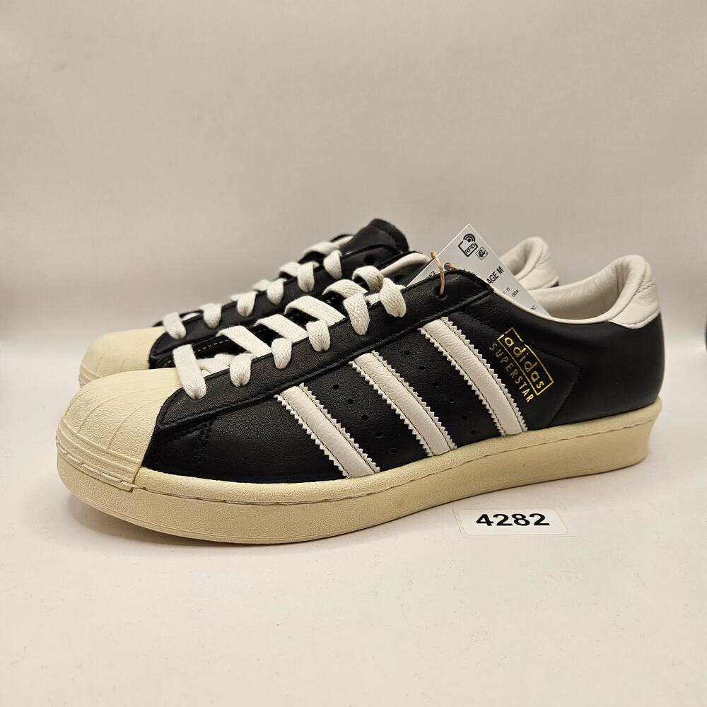 ADIDAS ORIGINALS MEN'S 6.5 MADE IN GERMANY VINTAGE SUPERSTAR BLACK WHITE JI3139